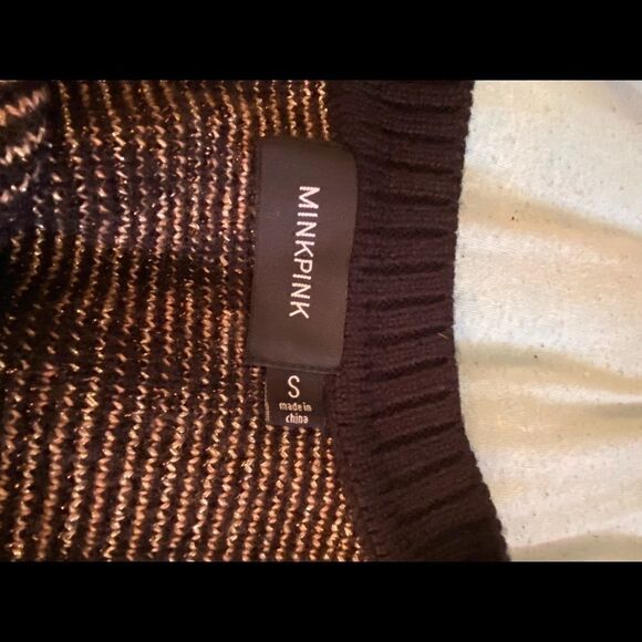 Minkpink, women’s leopard, open back pullover long sleeve sweater size small - Picture 4 of 5